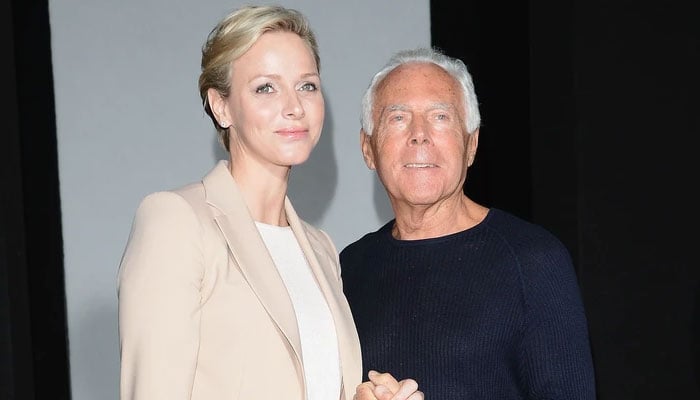 Princess Charlene honours fashion designer Giorgio Armani with emotional tribute