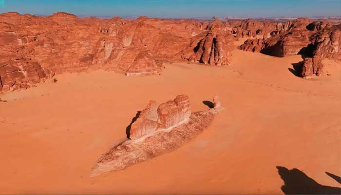 Fish Rock of Wadi AlFann. — SPA