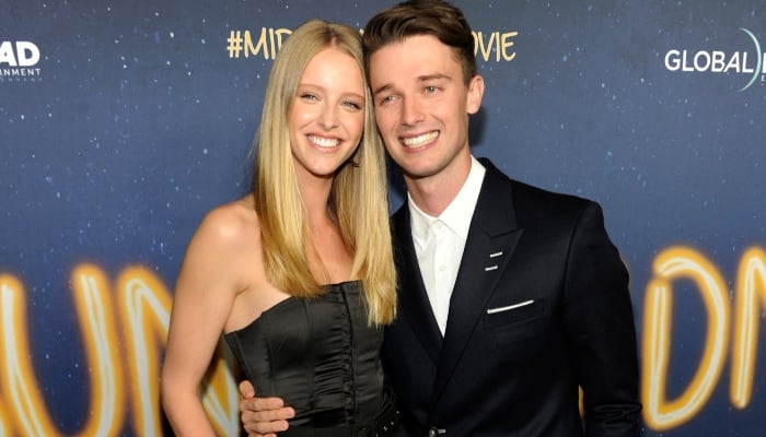 Photo: Patrick Schwarzenegger with girlfriend Abby Champion while they were still dating