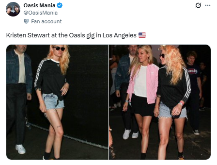 Kristen Stewart joins star-studded crowd at Oasis California reunion show