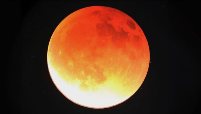 Total lunar eclipse as observed from Quetta on September 7, 2025. — SUPARCO