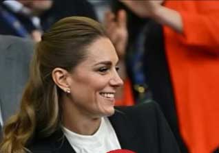 Kate Middleton attended a rugby match on Saturday