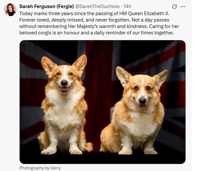 Sarah Ferguson remembers Queen Elizabeth on third death anniversary
