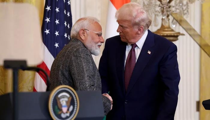 Donald Trump meets Indian Prime Minister Narendra Modi at the White House in Washington, DC, United States, February 13, 2025. — Reuters