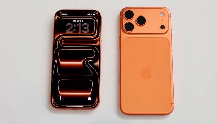 iPhones 17 Pro are displayed during Apples event at the Steve Jobs Theater in Cupertino, California, U.S., September 9, 2025. — Reuters