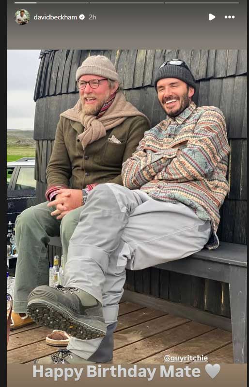 David Beckham celebrates Guy Ritchies birthday