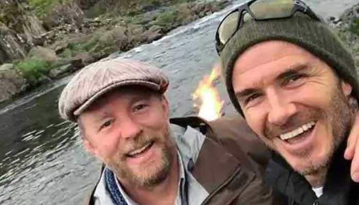 David Beckham with film director Guy Ritchie