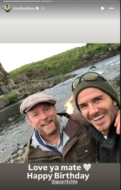 David Beckham celebrates Guy Ritchies birthday