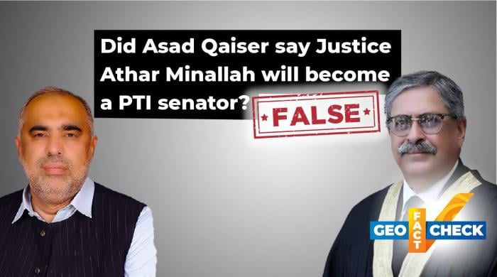 Fact-check: No, Asad Qaiser did not say Justice Athar Minallah will join PTI or become a Senator