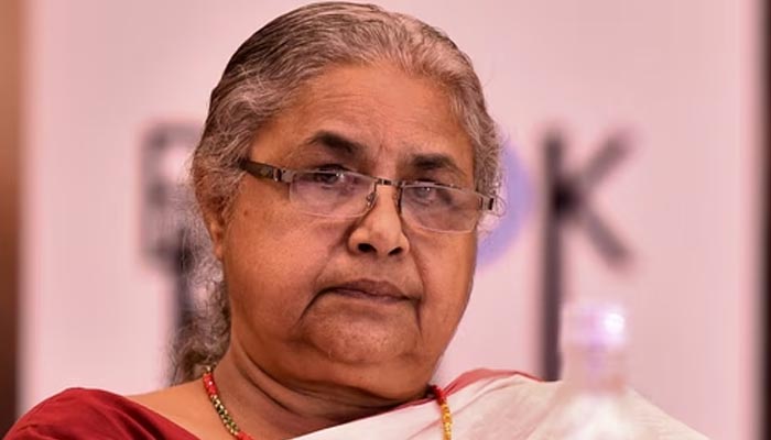 Nepals former Chief Justice Sushila Karki during the launch of her autobiography Nyaya at a ceremony in Kathmandu, Nepal, on September 22, 2018. — Reuters