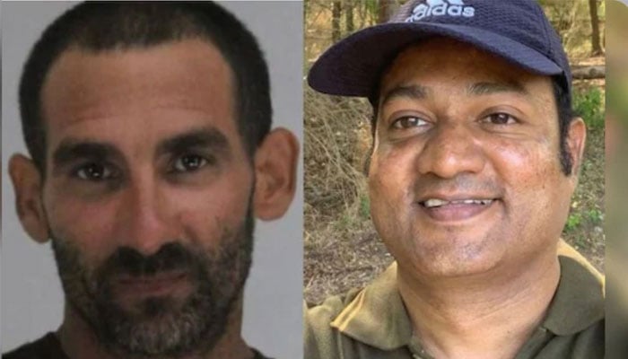 A collage of suspect Yordanis Cobos-Martinez and victim Chandra Nagamallaiahs pictures. — X@Eyeful2006