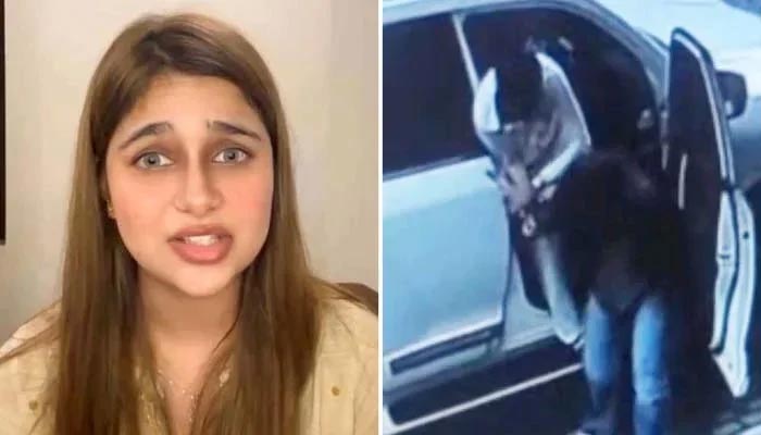 This collage shows social media influencer Samiya Hijab and Hassan Zahid, who is accused of attempting abduction. — Instagram/@_samiyashianz_