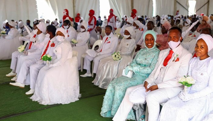 An Easter Sunday mass wedding ceremony in Kgabalatsane, in the North-West province, South Africa, April 9, 2023.— Reuters
