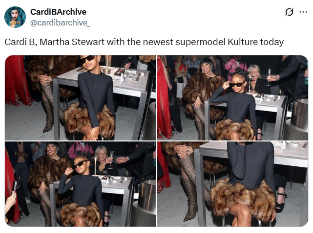 Cardi B teams up with daughter at NY Fashion Week