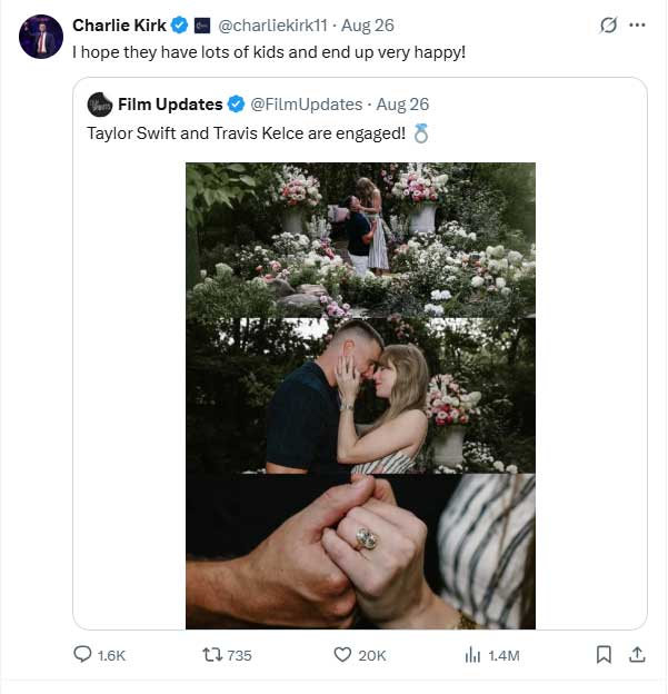 Charlie Kirks remarks about Taylor Swift resurface after death