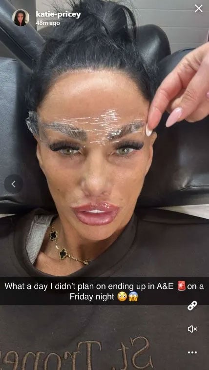 Katie Price gets fans worried after unplanned night in hospital