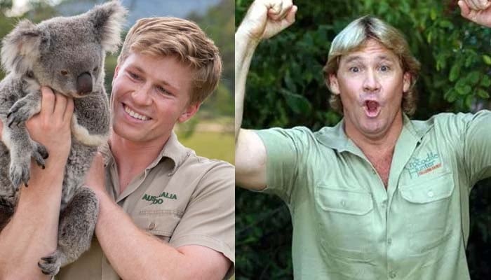 Robert Irwin breaks down 19 years after dad Steves death