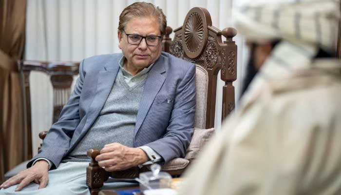 Ambassador Mohammad Sadiq, Pakistans Special Representative for Afghanistan pictured during a meeting with in Kabul on December 24, 2024. — X @AmbassadorSadiq
