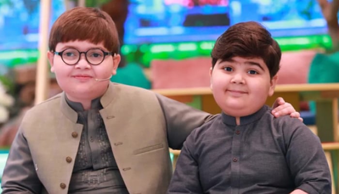 Social media child star Ahmad Shah (left) pictured with his younger brother Umer Shah (late). — Instagram@cuteahmadshah01