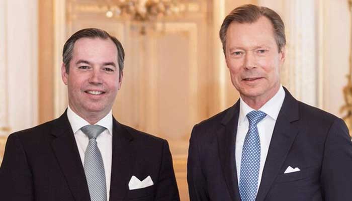 Grand Duke Henri (right) and his son Grand Duke Guillaume