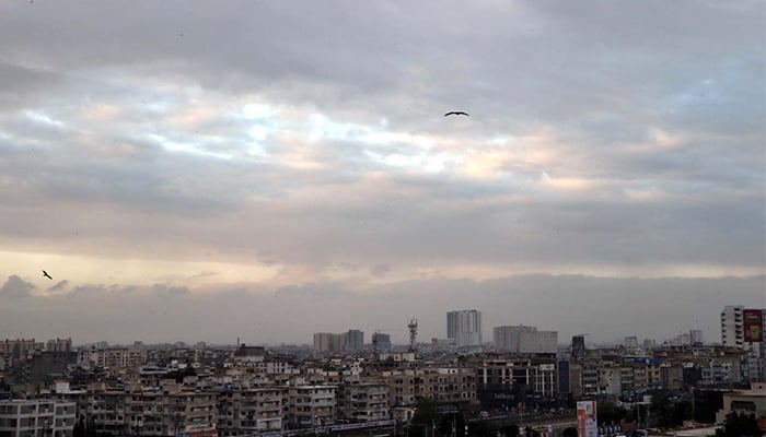 A beautiful view of cloudy weather during sunset on September 11, 2025, after three days of heavy rainfall in the city. — APP