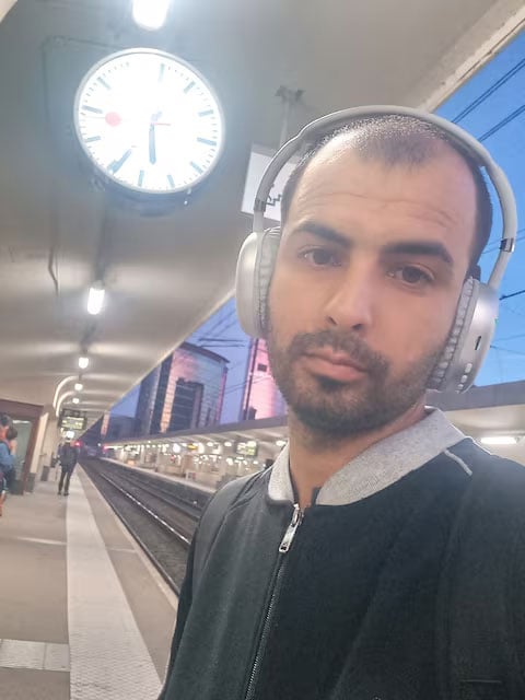 Muhammad Abu Dakha, a 31-year-old Palestinian from Gaza, takes a selfie at the train station in Brussels, Belgium August 25, 2025. — Reuters