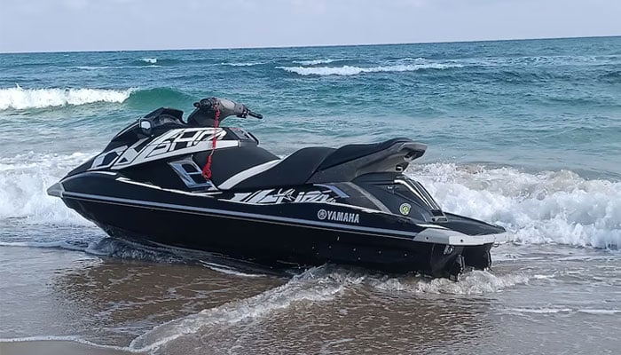 A jet ski is beached before Muhammad Abu Dakha, a 31-year-old Palestinian from Gaza, and two other Palestinian migrants use it to sail to Lampedusa, Italy, to seek asylum, on a beach near Khums, Libya August 17, 2025. — Reuters