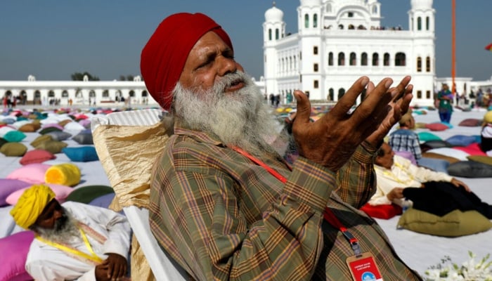 An Indian Sikh pilgrim visits the Gurdwara Darbar Sahib in Kartarpur, Pakistan on November 9, 2019. — Reuters