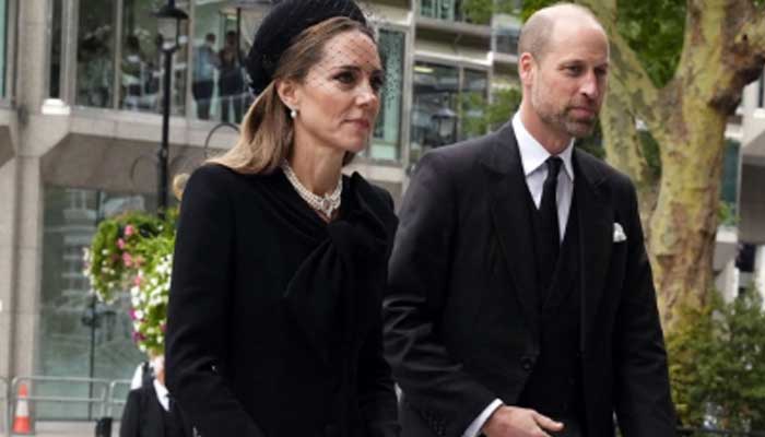 Prince William and Kate Middleton attend Duchess of Kents funeral