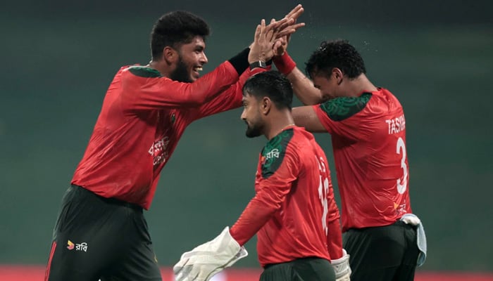Bangladesh players celebrate a wicket during the ACC Mens T20 Asia Cup 2025 match against Afghanistan at the Zayed Cricket Stadium in Abu Dhabi on September 16, 2025. — ACC