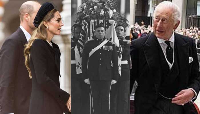 In pictures: King Charles joins royals at Duchess of Kents funeral