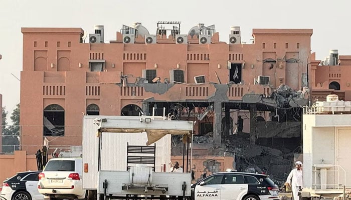 A damaged building, following an Israeli attack on Hamas leaders, according to an Israeli official, in Doha, Qatar, September 9, 2025. — Reuters