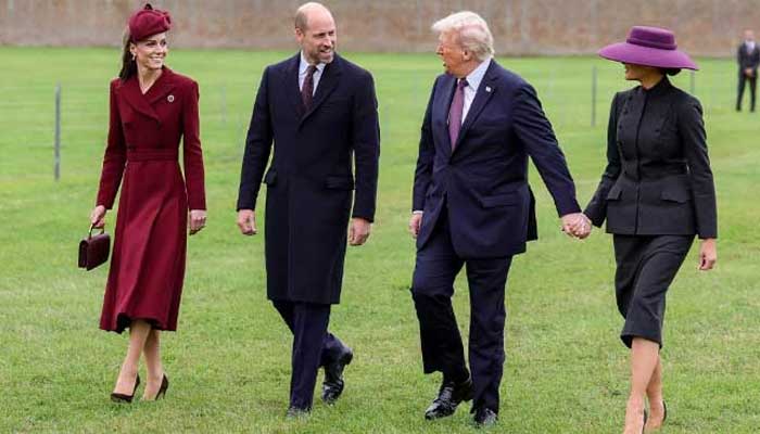 Prince William and Kate Middleton receive US President Donald Trump and First Lady Melania Trump