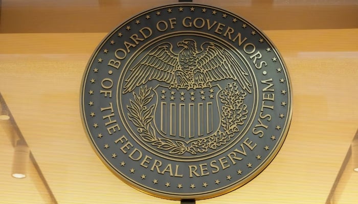 A Federal Reserve seal, during the Federal Open Market Committee meeting on interest rate policy at the Federal Reserve, in Washington, D.C., U.S., September 17, 2025. — Reuters
