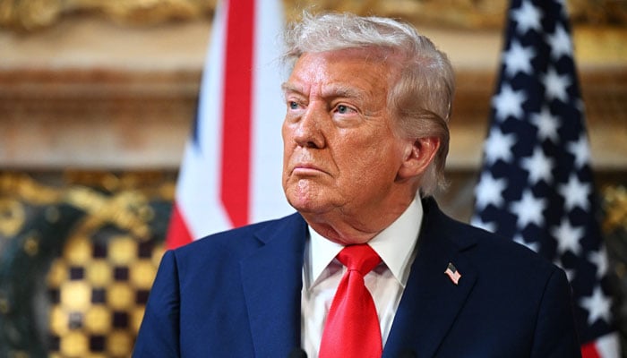 US President Donald Trump attends a press conference with UK Prime Minister Keir Starmer (not pictured) at Chequers at the conclusion of a state visit on September 18, 2025 in Aylesbury, England. — Reuters