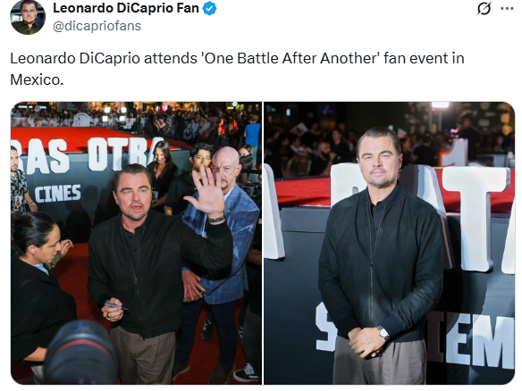 Leonardo DiCaprio promotes Oscar front-runner One Battle After Another in Mexico