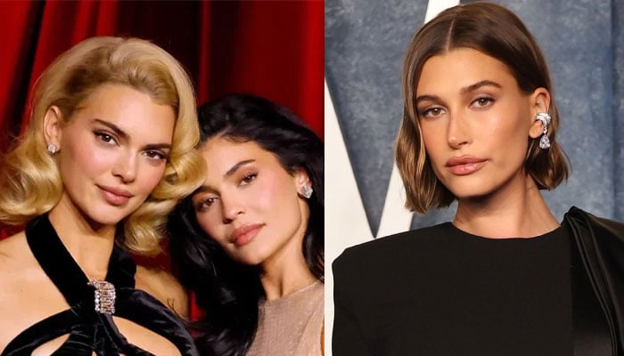 Kendall, Kylie Jenner step out with Hailey Bieber for dinner in West Hollywood