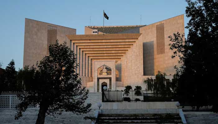 A view of the Supreme Court of Pakistan building during sunset hours in Islamabad, Pakistan October 3, 2023. — Reuters