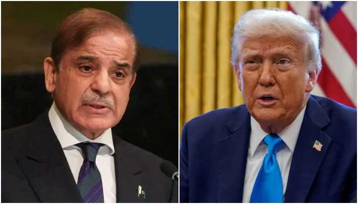 A collage showing  PM Shehbaz Sharif and US President Donald Trump. — Reuters/File