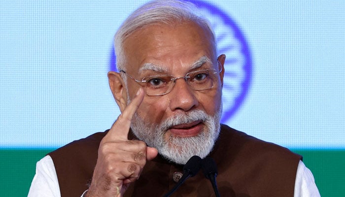Indias Prime Minister Narendra Modi delivers a speech at the India-Japan Economic Forum in Tokyo, Japan August 29, 2025.— Reuters