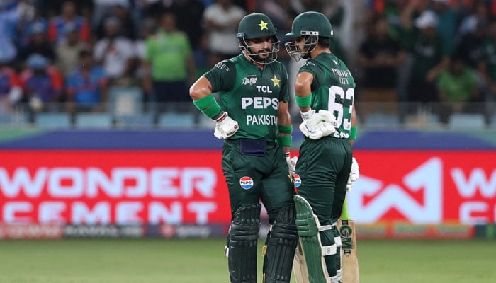Pakistans Sahibzada Farhan and Saim Ayub. — Reuters