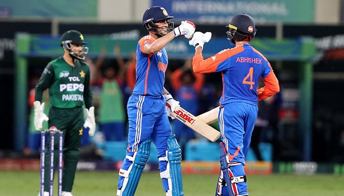 Indias Shubman Gill and Abhishek Sharma in action against Pakistan during their Asia Cup 2025s Super Four clash at Dubai International Cricket Stadium, Dubai, UAE, on September 21, 2025. — Reuters