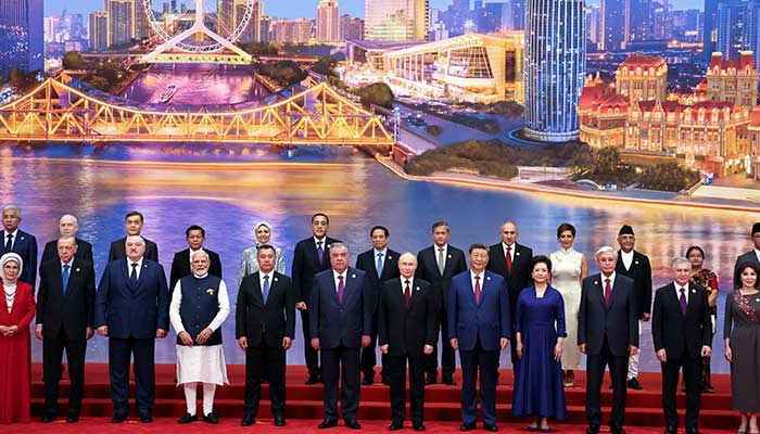 Leaders and officials, including Chinese President Xi Jinping and Russian President Vladimir Putin, attend a photo ceremony at the SCO summit in Tianjin, China August on 31, 2025. — Reuters