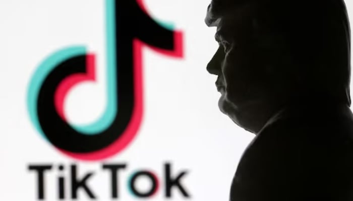 A 3D-printed miniature model of U.S. President Donald Trump and TikTok logo are seen in this illustration created on January 15, 2025 — Reuters