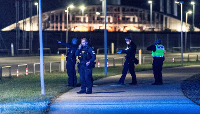 Police officers walk after all traffic has been closed at the Copenhagen Airport due to drone reports in Copenhagen, Denmark September 22, 2025. – Reuters