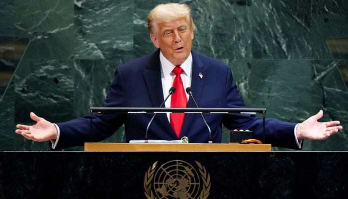 US President Donald Trump addresses the 80th United Nations General Assembly at UN headquarters in New York City, US, September 23, 2025. — Reuters