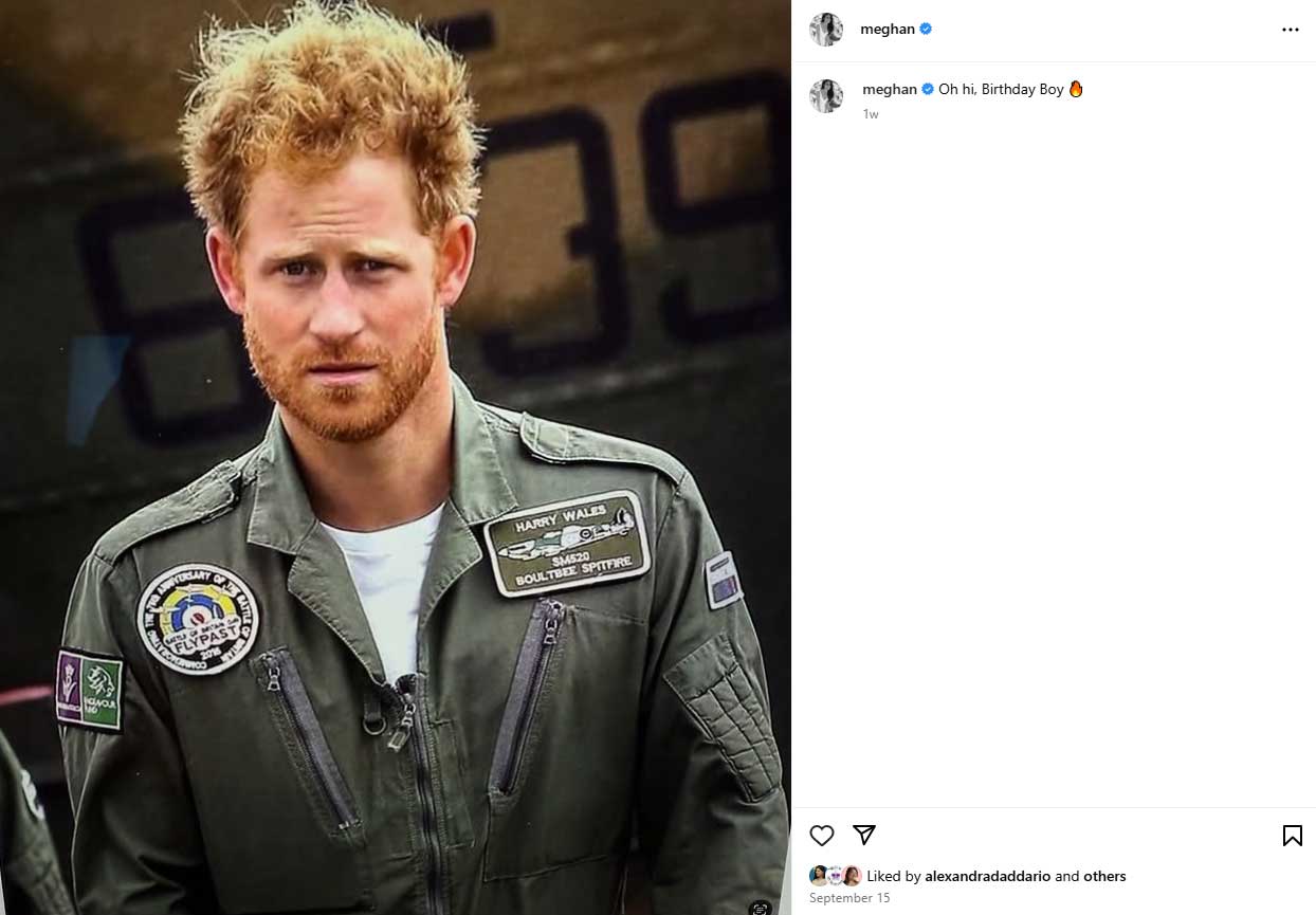 Screenshot of Meghan Markles Instagram post