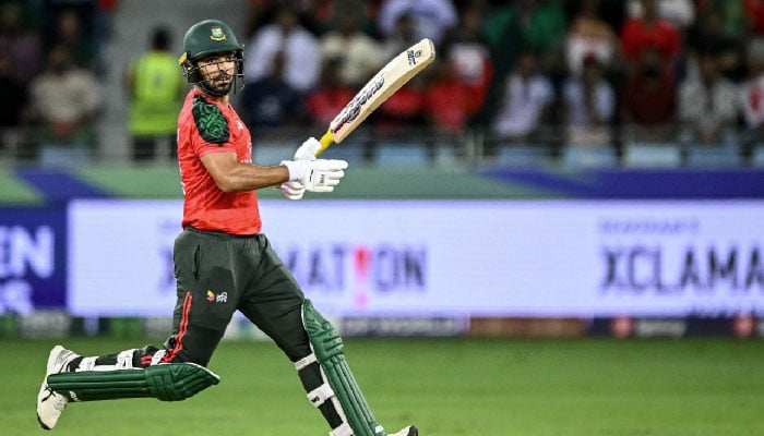 Bangladeshs Saif Hassan runs between the wickets during the Asia Cup 2025 Super Fours match between Bangladesh and India at the Dubai International Stadium in Dubai on September 24, 2025. — AFP