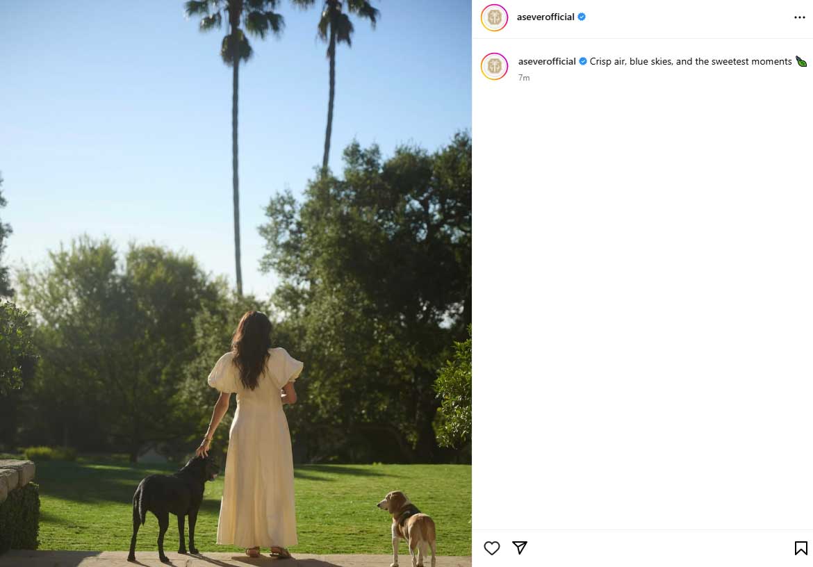 Screenshot of post shared on As Evers Instagram account
