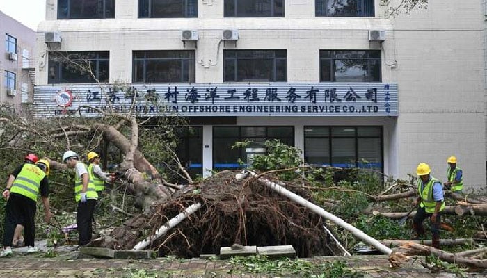 Typhoon Ragasa churned into Guangdong, home to tens of millions of people, with winds up to 145 kilometres per hour. — AFP
